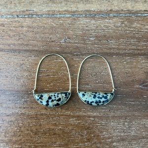 Anthropologie “Leopard” Drop Hoop Earrings